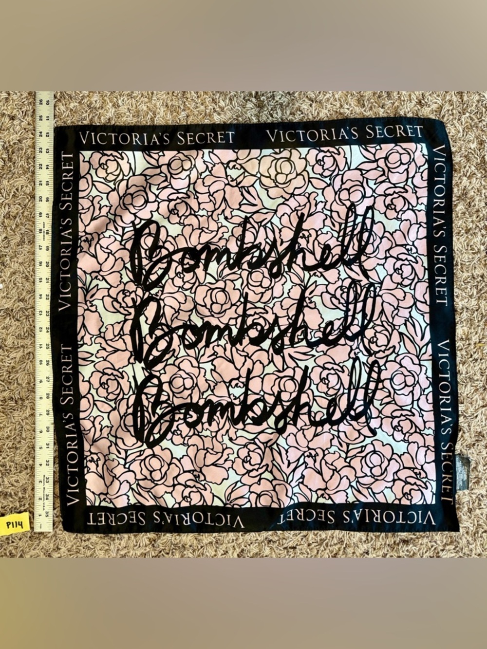 Victoria's Secret Pink Floral bombshell scrip 24” silky scarf